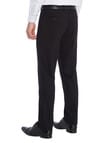 Chisel Formal Flat Front Herringbone Pant, Classic Fit, Black product photo View 02 S