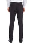 Chisel Formal Flat Front Herringbone Pant, Tailored Fit, Charcoal Grey product photo View 02 S
