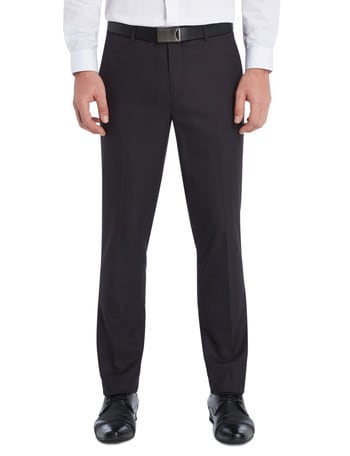 Chisel Formal Flat Front Herringbone Pant, Tailored Fit, Charcoal Grey product photo
