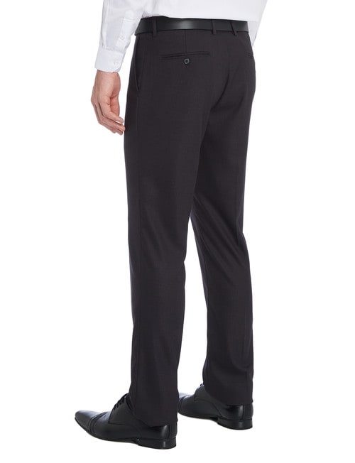Chisel Formal Flat Front Herringbone Pant, Classic Fit, Charcoal Grey product photo View 02 L