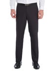 Chisel Flat Front Herringbone Pant, Classic Fit, Charcoal Grey product photo