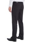Chisel Formal Flat Front Herringbone Pant, Classic Fit, Charcoal Grey product photo View 02 S