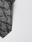 Laidlaw + Leeds Tie, Fashion Paisley, 7cm Black product photo View 02 S