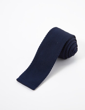 Laidlaw + Leeds Knit Tie, 5cm, Navy product photo