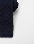 Laidlaw + Leeds Knit Tie, 5cm, Navy product photo View 02 S