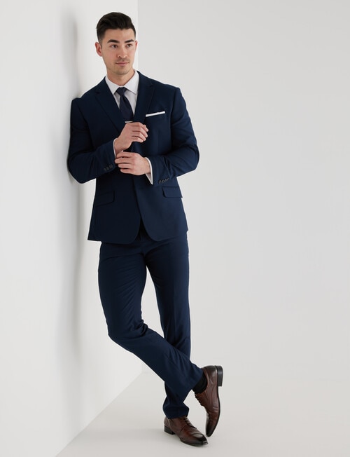 Laidlaw + Leeds Tailored Stretch Jacket, Navy product photo View 03 L