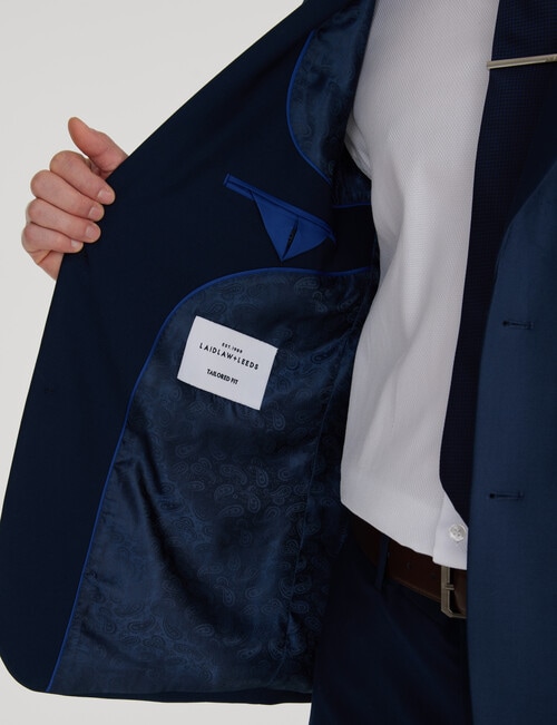 Laidlaw + Leeds Tailored Stretch Jacket, Navy product photo View 05 L