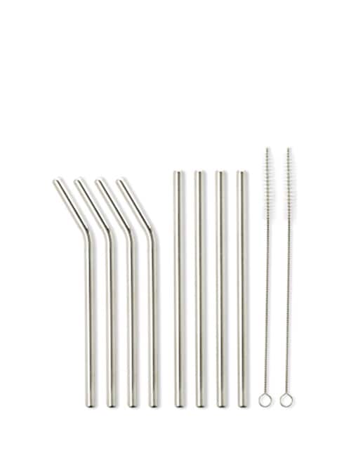 Momento Stainless Steel Straws With Brush, 10 Piece product photo