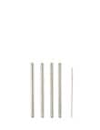 Momento Stainless Steel Smoothie Straws With Brush, 5 Piece product photo