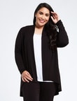 Bodycode Curve Long-Sleeve Swing Cardigan, Black product photo