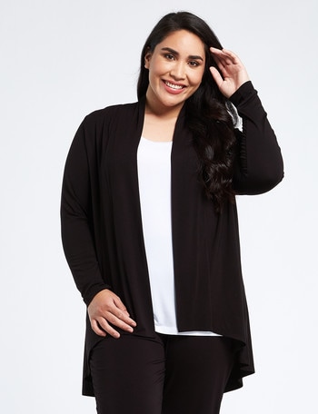 Bodycode Curve Long-Sleeve Swing Cardigan, Black product photo