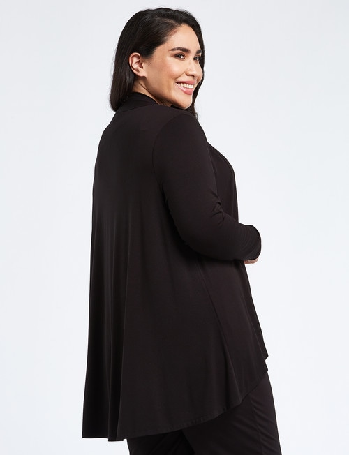 Bodycode Curve Long-Sleeve Swing Cardigan, Black product photo View 02 L
