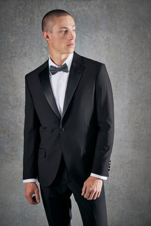 Laidlaw + Leeds Tailored Tuxedo Jacket, Black product photo