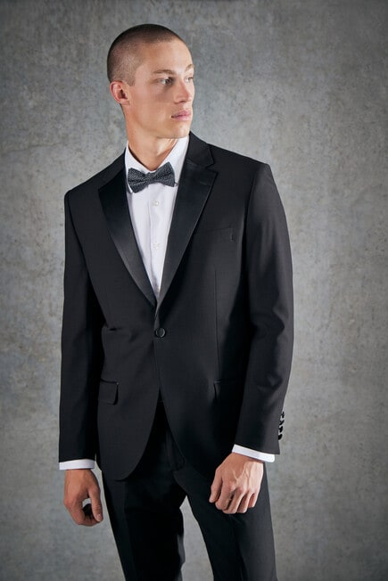 Laidlaw + Leeds Tailored Tuxedo Jacket, Black product photo