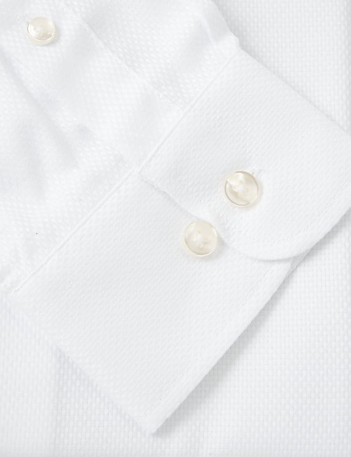 Laidlaw + Leeds Long-Sleeve Jacquard Shirt, White product photo View 03 L