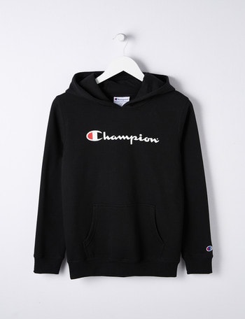 Champion Script Pull-On Hoodie Top, Black product photo