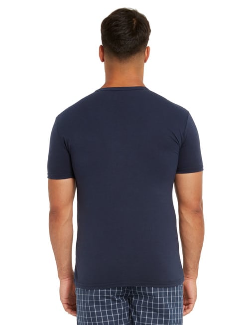 Mitch Dowd Henley Sleep Tee, Navy product photo View 02 L