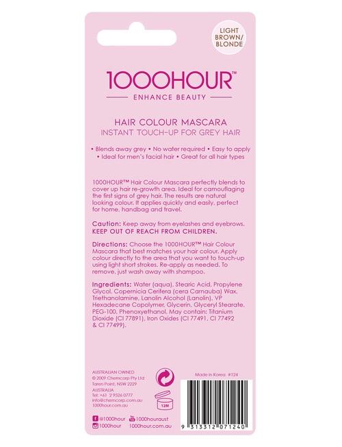 1000HR Hair Colour Mascara, Light Brown product photo View 03 L