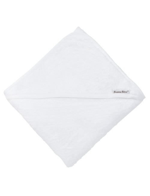 Bubba Blue Bamboo Hooded Towel, White product photo View 02 L