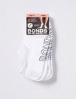 Bonds Logo Light No Show Sock, 4-Pack, White product photo View 02 S