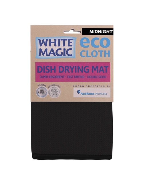 White Magic Eco Cloth Dish Drying Mat, Midnight product photo