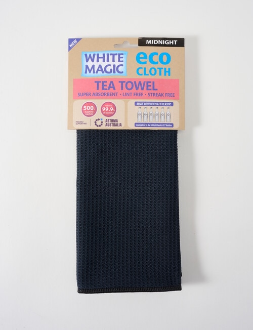 White Magic Eco Cloth Tea Towel, Midnight product photo View 02 L