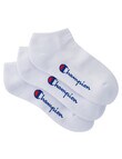 Champion Low-Cut Sock, 3-Pack, White product photo View 02 S