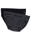 Jockey Woman Cotton Boyleg Brief, 2-Pack, Black Stripe product photo View 04 S