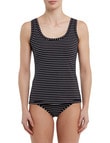 Jockey Woman Cotton Singlet, Black Stripe product photo