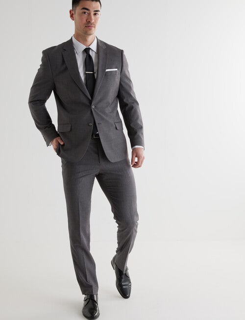 Laidlaw + Leeds Tailored Textured Pants, Grey product photo View 03 L