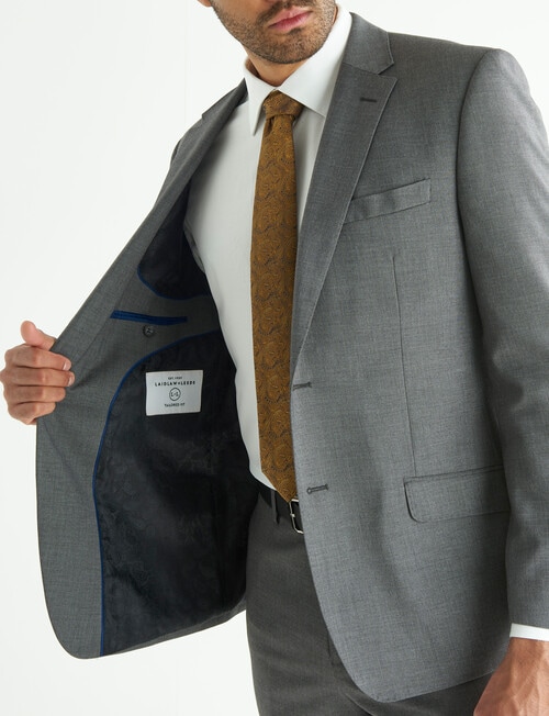 Laidlaw + Leeds Tailored Textured Jacket, Grey product photo View 04 L