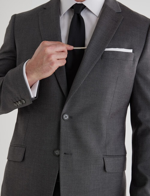 Laidlaw + Leeds Tailored Textured Jacket, Grey product photo View 04 L