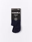 NZ Sock Co. Merino Sneaker Liner Sock, Navy, 4-9 product photo