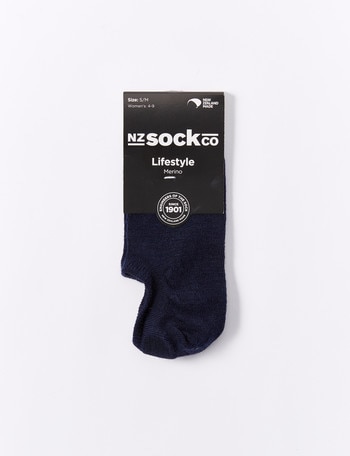 NZ Sock Co. Merino Sneaker Liner Sock, Navy product photo