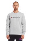 Champion Script Crew Sweatshirt, Grey Marle product photo