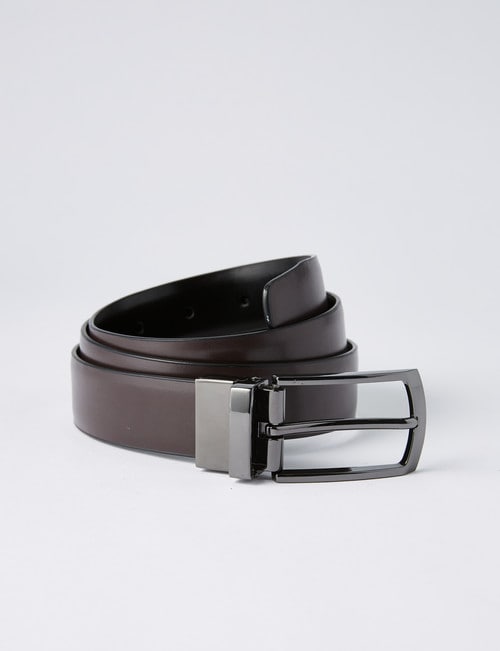 Chisel Reversible Leather Belt, Black/Brown product photo View 04 L