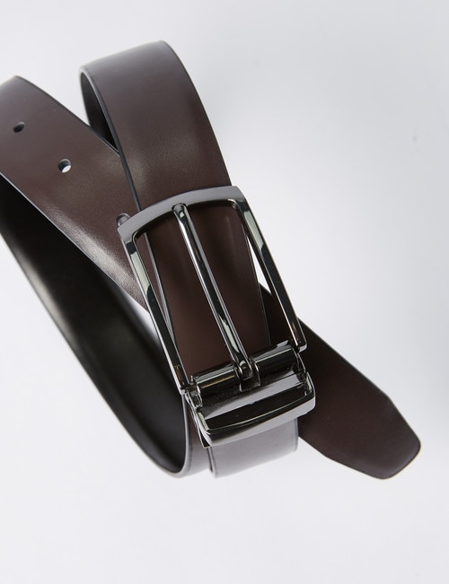 Chisel Reversible Leather Belt, Black/Brown product photo View 05 L