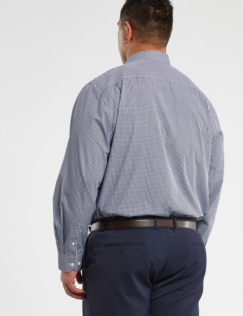 Chisel King Long-Sleeve Mini Check Shirt, Navy product photo View 02 L