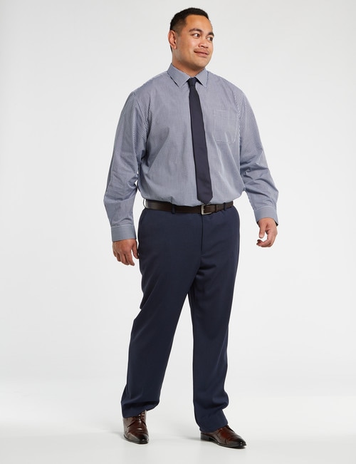 Chisel King Long-Sleeve Mini Check Shirt, Navy product photo View 03 L