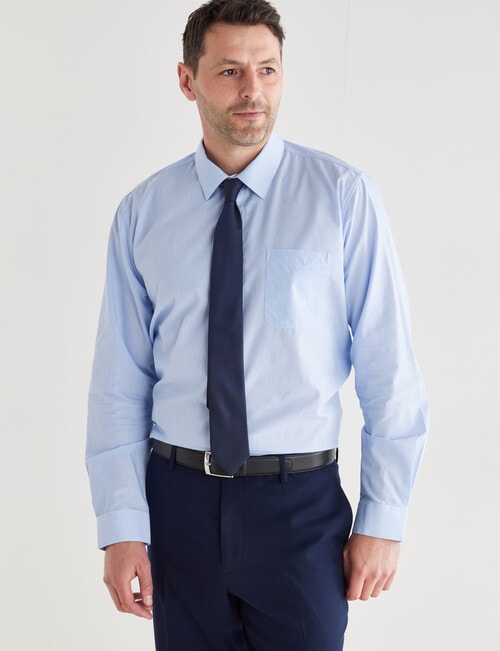 Chisel King Long-Sleeve Fine Stripes Shirt, Blue product photo