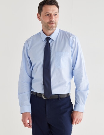 Chisel Fine Stripes Long Sleeve Shirt, Blue product photo