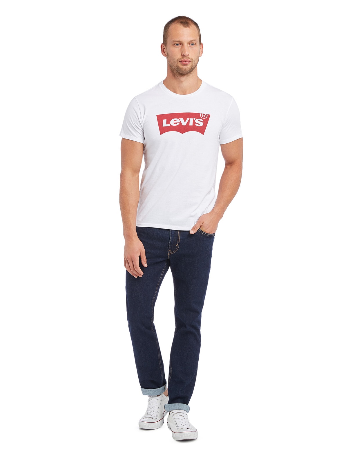Levis Batwing Graphic Print Short-Sleeve Tee, White - T-shirts, Singlets &  Polos