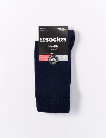 NZ Sock Co. NuYarn Health Sock, Navy product photo