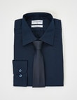 Laidlaw + Leeds Long-Sleeve Jacquard Shirt, Navy product photo View 02 S