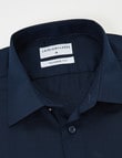 Laidlaw + Leeds Long-Sleeve Jacquard Shirt, Navy product photo View 03 S