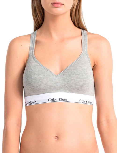 Calvin Klein Modern Cotton Lightly Lined Bralette, Grey Heather product photo