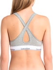 Calvin Klein Modern Cotton Lightly Lined Bralette, Grey Heather product photo View 02 S