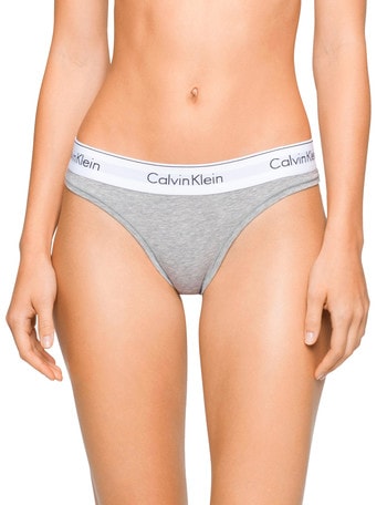 Calvin Klein Modern Cotton Thong, Grey Heather product photo