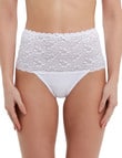Lyric Cotton & Lace Top Full Brief, White product photo