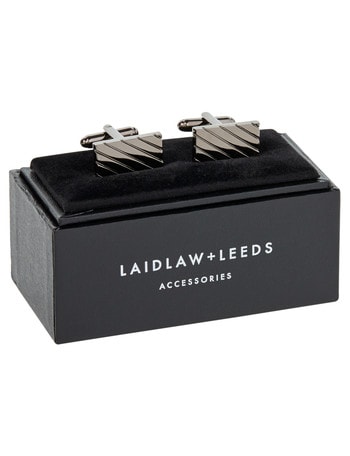 Laidlaw + Leeds Cufflink, Black Rectangle product photo